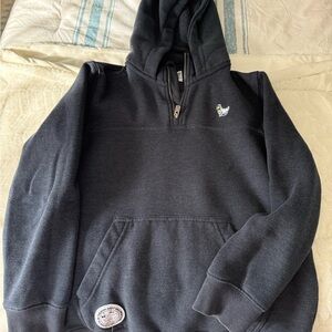 Goat USA OG half zip hoodie sz YXL- good condition & great sweatshirt- navy blue